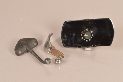 Lot 241 - A vintage Rear View Mirror with inset clock