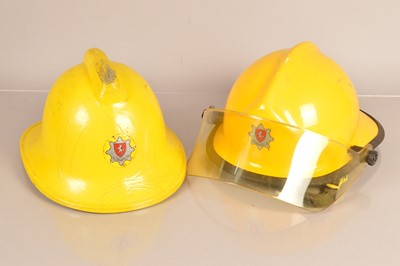 Lot 247 - Two 1990s Fire Fighters helmets