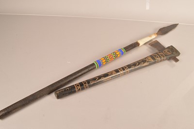 Lot 337 - An African tribal spear