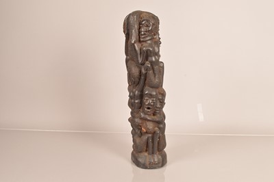 Lot 343 - A carved Tribal pole