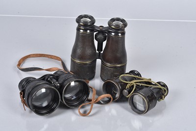 Lot 434 - Three pair of early 20th Century Binoculars