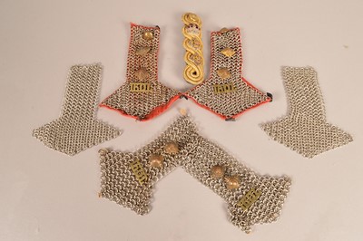 Lot 462 - Two sets of Queen's Own Lancers Chain Mail Shoulder Boards