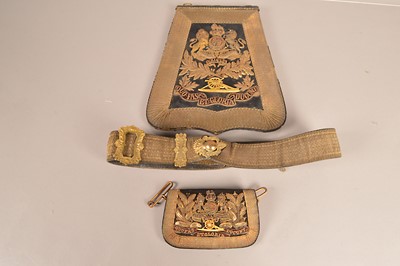 Lot 465 - A Victorian Royal Artillery Officer's Sabretache and Ammunition pouch