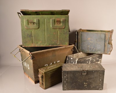 Lot 501 - An assortment of ammunition boxes and other carriers