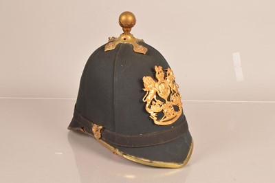 Lot 535 - A Victorian Royal Artillery Officer's Blue cloth helmet