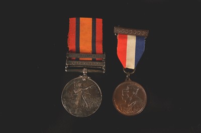 Lot 672 - A Boer War Leinster Regiment Queen's South Africa medal