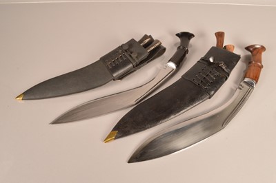 Lot 742 - Two 20th Century Kukri knives
