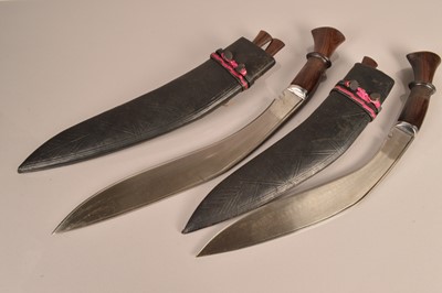 Lot 743 - Two 20th Century Kukri knives