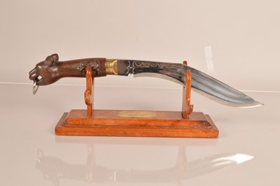 Lot 763 - A Presentation kukri knife