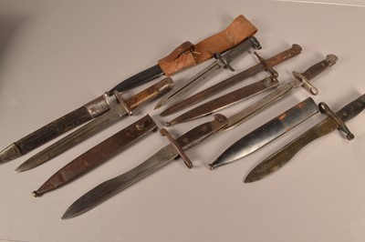 Lot 789 - An assortment of various World Bayonets