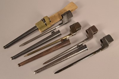 Lot 796 - Four No.4 Mk II Spike bayonets