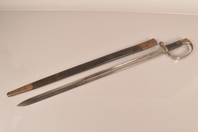 Lot 814 - A British 1879 Artillery Sawback bayonet and scabbard