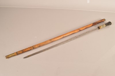 Lot 835 - An early 20th Century Middle Eastern sword stick