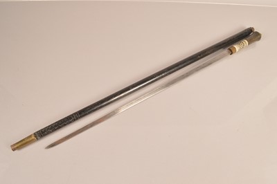 Lot 846 - A Middle Eastern sword stick