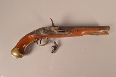 Lot 973 - An early 19th Century Harrison Flintlock pistol