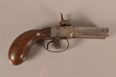 Lot 974 - A Double Barrel Boxlock Percussion pistol