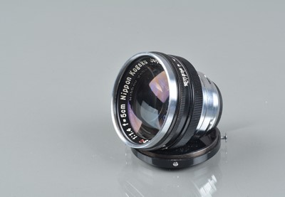 Lot 55 - A Nippon Kogaku Nikkor S.C 5cm f/1.4 Lens