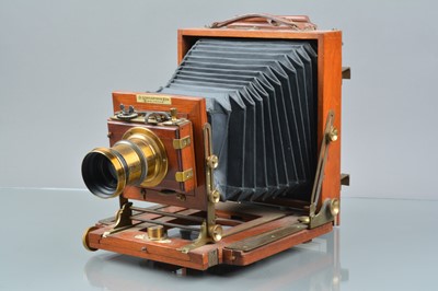 Lot 283 - A Lancaster & Son ''The Instantagraph'' Half Plate Mahogany and Brass Camera