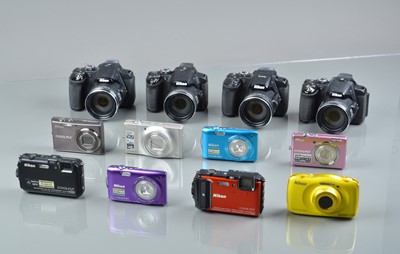 Lot 340 - A Group of Nikon Coolpix Digital Cameras