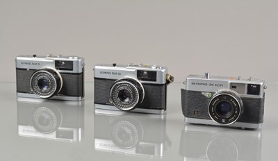 Lot 443 - Three Olympus 35mm Cameras