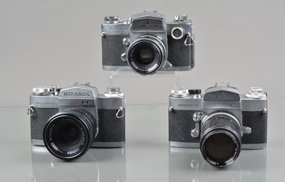 Lot 456 - Three Miranda Sensorex SLR Cameras