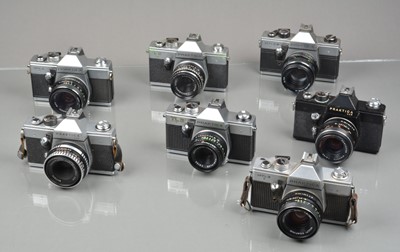 Lot 499 - Seven Praktica SLR Cameras