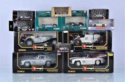 Lot 43 - Modern Diecast 1:18 Scale and Smaller Vintage Competition and Private Cars (12)