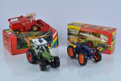 Lot 127 - Modern Large Scale Playworn Tractors and Other Farm Vehicles (10+)