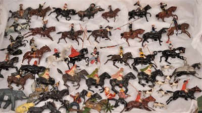 Lot 273 - Large collection of vintage and modern lead foot and mounted Toy Soldiers including Colonial Armies (220+)
