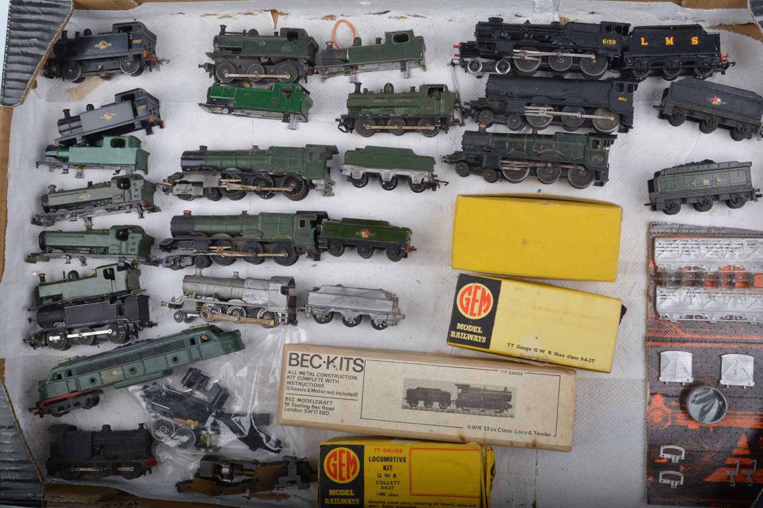 Lot 325 - Tri-ang TT Gauge modified and Bec and Gem and  other makers Kitbuilt Locomotives with Tri-ang Chassis (30+)