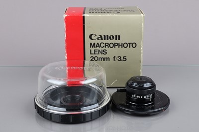 Lot 391 - A Canon 20mm f/3.5 Macrophoto Lens