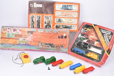 Lot 455 - 00 gauge Hornby Lima Clockwork train sets (qty)