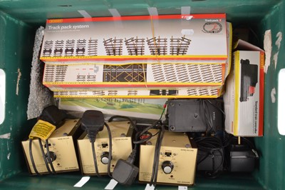 Lot 460 - Hornby Gaugemaster 00 gauge Track Packs Track Mat and Controllers (qty)