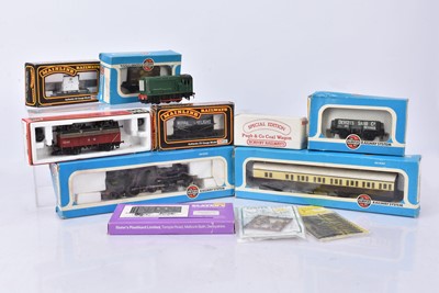 Lot 485 - Airfix  Steam Locomotive with Hornby and others  freight wagons and kits (qty)
