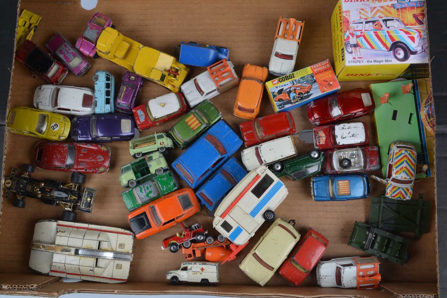 Lot 165 - Playworn Diecast Minis and Other Models (35+)