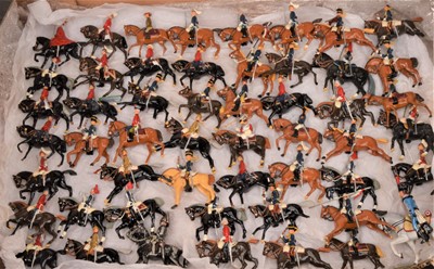 Lot 280 - large collection of Britains and other makers repainted/re cast/new metal mounted Soldiers (52)