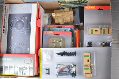 Lot 381 - Hornby Peco and other 00 gauge Buildings Signals Controllers and Accessories (qty)