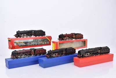 Lot 398 - Hornby 00 Gauge LMS Steam Locomotives and Tenders (5)