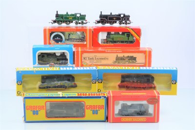 Lot 443 - Tri-ang Hornby Airfix Grafar 00 gauge Steam Tank locomotives in original boxes (10)