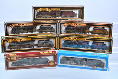 Lot 445 - Mainline Airfix  00 gauge LMS Steam Locomotives and Tenders in original boxes (7)