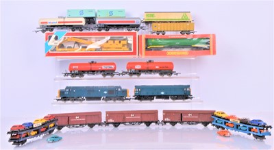 Lot 504 - OO/HO Gauge Diesel Locomotives and Freight Stock including a Crane (15)