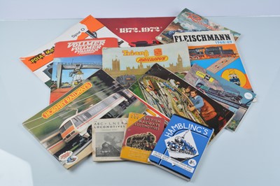 Lot 522 - A substantial collection of Model Railway catalogues price lists and printed ephemera from major and minor British and Continental Manufacturers together with books