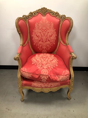 Lot 27 - A 20th century Louis XV style continental armchair