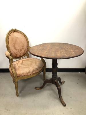 Lot 28 - An early 20th century French open arm chair
