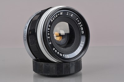 Lot 423 - An Olympus E Zuiko 25mm f/4 Auto-W Lens