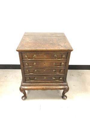 Lot 47 - A Georgian and later oak small chest