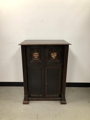 Lot 48 - A 19th century and later converted oak cupboard