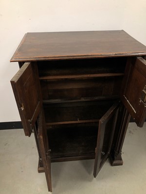 Lot 48 - A 19th century and later converted oak cupboard