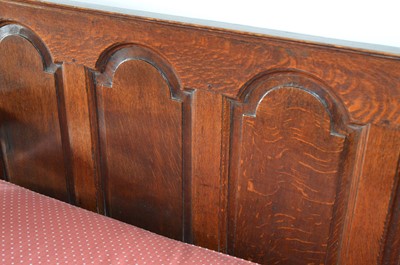 Lot 52 - A George II and later oak hall bench