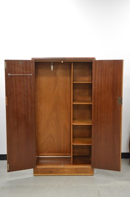 Lot 69 - A 20th century art deco style burr walnut veneered compactum/wardrobe